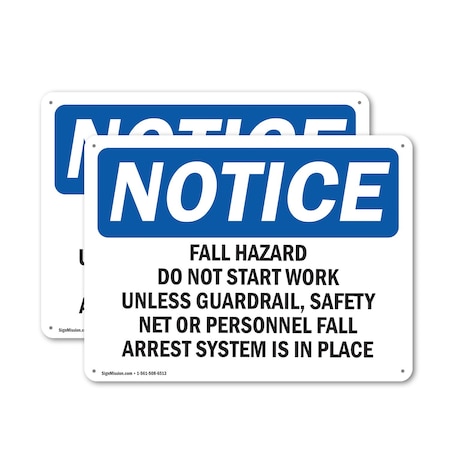 Signmission 18 in Height, 24 in Width, Plastic, Rectangle OS-2PACK-NS-P-1824-L-12420